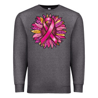 Charcoal Heather breast cancer sunflower Premium Sweatshirt - RanaPortraitStore