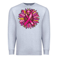 Heather Grey breast cancer sunflower Premium Sweatshirt - RanaPortraitStore