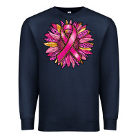 Navy breast cancer sunflower Premium Sweatshirt - RanaPortraitStore