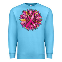 Ocean Blue breast cancer sunflower Premium Sweatshirt - RanaPortraitStore