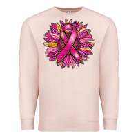 Pale Pink breast cancer sunflower Premium Sweatshirt - RanaPortraitStore