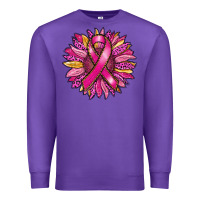 Purple breast cancer sunflower Premium Sweatshirt - RanaPortraitStore