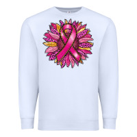 White breast cancer sunflower Premium Sweatshirt - RanaPortraitStore