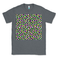 Charcoal Heather mardi gras leopard  seamless pattern Classic Tee - FaDigitalArtStudio