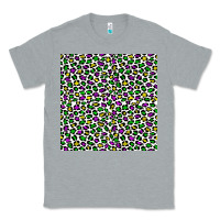 Heather Grey mardi gras leopard  seamless pattern Classic Tee - FaDigitalArtStudio
