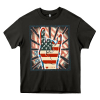 Asphalt Freedom rock hand Heavy Core Tee - FaDigitalArtStudio
