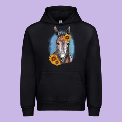 Sunflower Donkey Urban Hoodie Designed By Ranaportraitstore