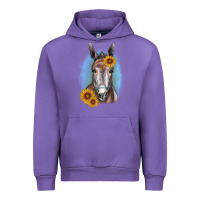 Tulip Sunflower Donkey Urban Hoodie - RanaPortraitStore