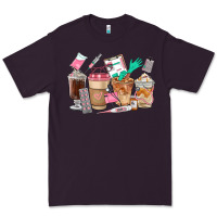 Plum Nurse Coffee Cups Premium Tee - FaDigitalArtStudio