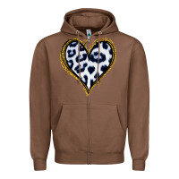 Chestnut Dalmatians Heart Gold Glitter Zipper Hoodie - Jasminsmagicworld