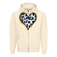 Sandshell Dalmatians Heart Gold Glitter Zipper Hoodie - Jasminsmagicworld