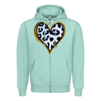 Dalmatians Heart Gold Glitter Zipper Hoodie | Teevron