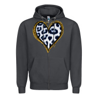 Smoke Dalmatians Heart Gold Glitter Zipper Hoodie - Jasminsmagicworld
