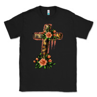 Black Flower Cross Classic Tee - Jasminsmagicworld
