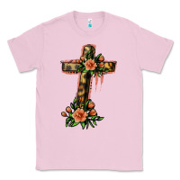 Bubblegum Pink Flower Cross Classic Tee - Jasminsmagicworld