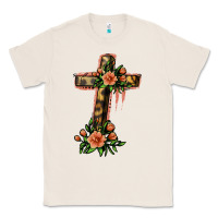 Natural Flower Cross Classic Tee - Jasminsmagicworld