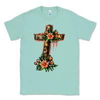 Seafoam Flower Cross Classic Tee - Jasminsmagicworld