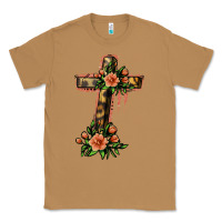 Toasted Coconut Flower Cross Classic Tee - Jasminsmagicworld