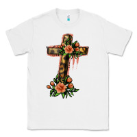 White Flower Cross Classic Tee - Jasminsmagicworld