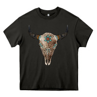 Asphalt Leopard Bull Skull Heavy Core Tee - Jasminsmagicworld