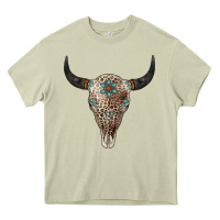 Mossy Leopard Bull Skull Heavy Core Tee - Jasminsmagicworld