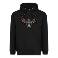 Black aztec leopard thunderbird Heavyweight Hoodie - RanaPortraitStore
