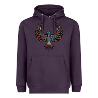 Plum aztec leopard thunderbird Heavyweight Hoodie - RanaPortraitStore
