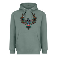 Sage aztec leopard thunderbird Heavyweight Hoodie - RanaPortraitStore