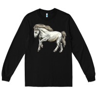 Black percheron horse Long Sleeve Tee - LillyAllenDesigns