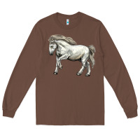 Chestnut percheron horse Long Sleeve Tee - LillyAllenDesigns