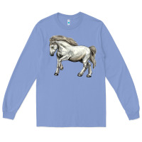 Colony Blue percheron horse Long Sleeve Tee - LillyAllenDesigns