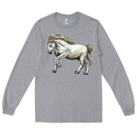 Heather Grey percheron horse Long Sleeve Tee - LillyAllenDesigns