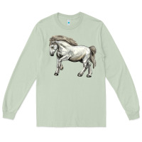 Matcha percheron horse Long Sleeve Tee - LillyAllenDesigns