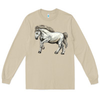 Mushroom percheron horse Long Sleeve Tee - LillyAllenDesigns