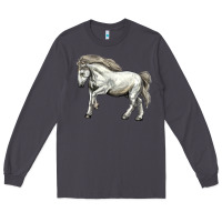 Smoke percheron horse Long Sleeve Tee - LillyAllenDesigns