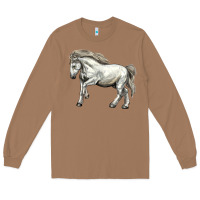 Toasted Coconut percheron horse Long Sleeve Tee - LillyAllenDesigns