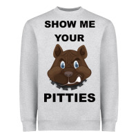 Heather Grey Show Me Your Pitties Heavyweight Sweatshirt - Bettercallsaul