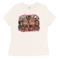 Bone Happy Easter Ladies Tee - CowhideDigitalArt