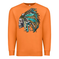 Carrot western indian headdress with skull Premium Sweatshirt - RanaPortraitStore