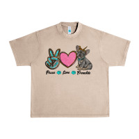 French Oak peace love frenchie Urban Heavy Tee - RanaPortraitStore