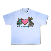 Grape Ice peace love frenchie Urban Heavy Tee - RanaPortraitStore