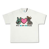 Pistachio peace love frenchie Urban Heavy Tee - RanaPortraitStore