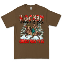 Cacao Rockin Around The Christmas Tree Rodeo Premium Tee - FaDigitalArtStudio
