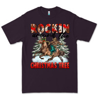 Plum Rockin Around The Christmas Tree Rodeo Premium Tee - FaDigitalArtStudio