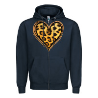 Navy gold glitter leopard heart Zipper Hoodie - Jasminsmagicworld