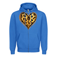 True Royal gold glitter leopard heart Zipper Hoodie - Jasminsmagicworld