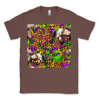 Chestnut mardi gras leopard horse seamless pattern Classic Tee - FaDigitalArtStudio