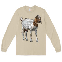 Mushroom Boer Goat Long Sleeve Tee - LillyAllenDesigns