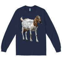 Navy Boer Goat Long Sleeve Tee - LillyAllenDesigns