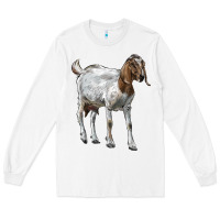 White Boer Goat Long Sleeve Tee - LillyAllenDesigns